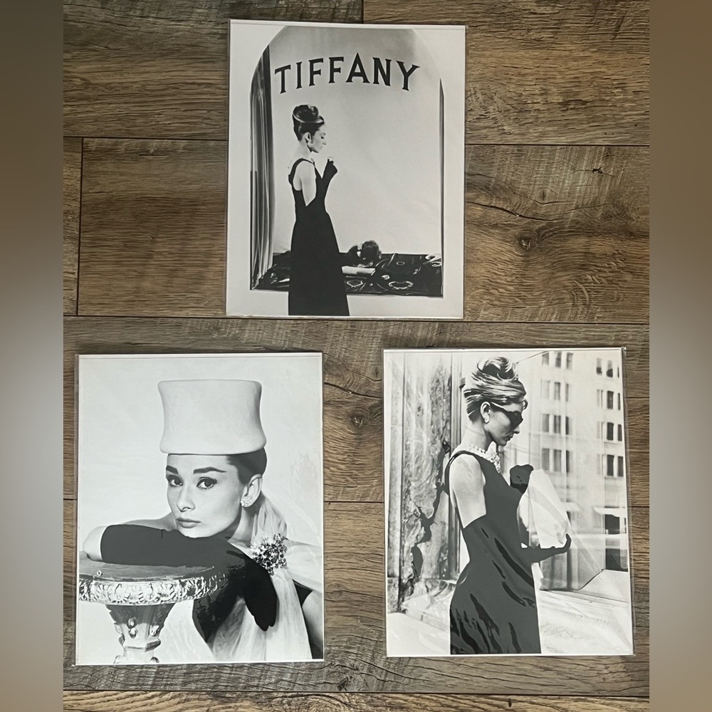 AUDREY HEPBURN BREAKFAST AT TIFFANY'S - 8X10 Iconic Photos Pictures 3pc Lot Rare